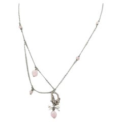 Christian Dior Necklace is Crafted from Silver-Tone Metal