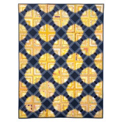 Colcha Crisantemo de Tra-la-la Quilts, Patchwork intrincado, estilo japonés