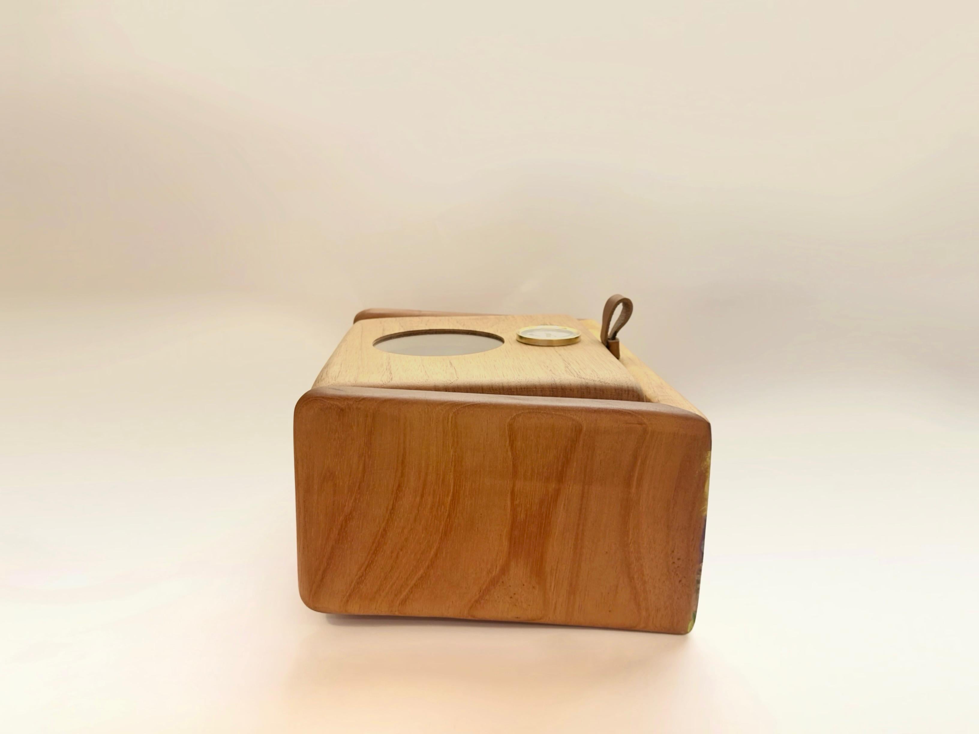 Humidor Box Joá - Contemporary Cedarwood Cigar Box For Sale 1