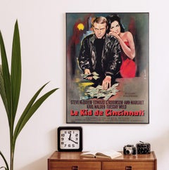 THE CINCINNATI KID 1966 French Moyenne Film Movie Poster, GEORGES ALLARD