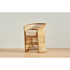 Circle Back Cane and Wood Chair by Malawi Cane