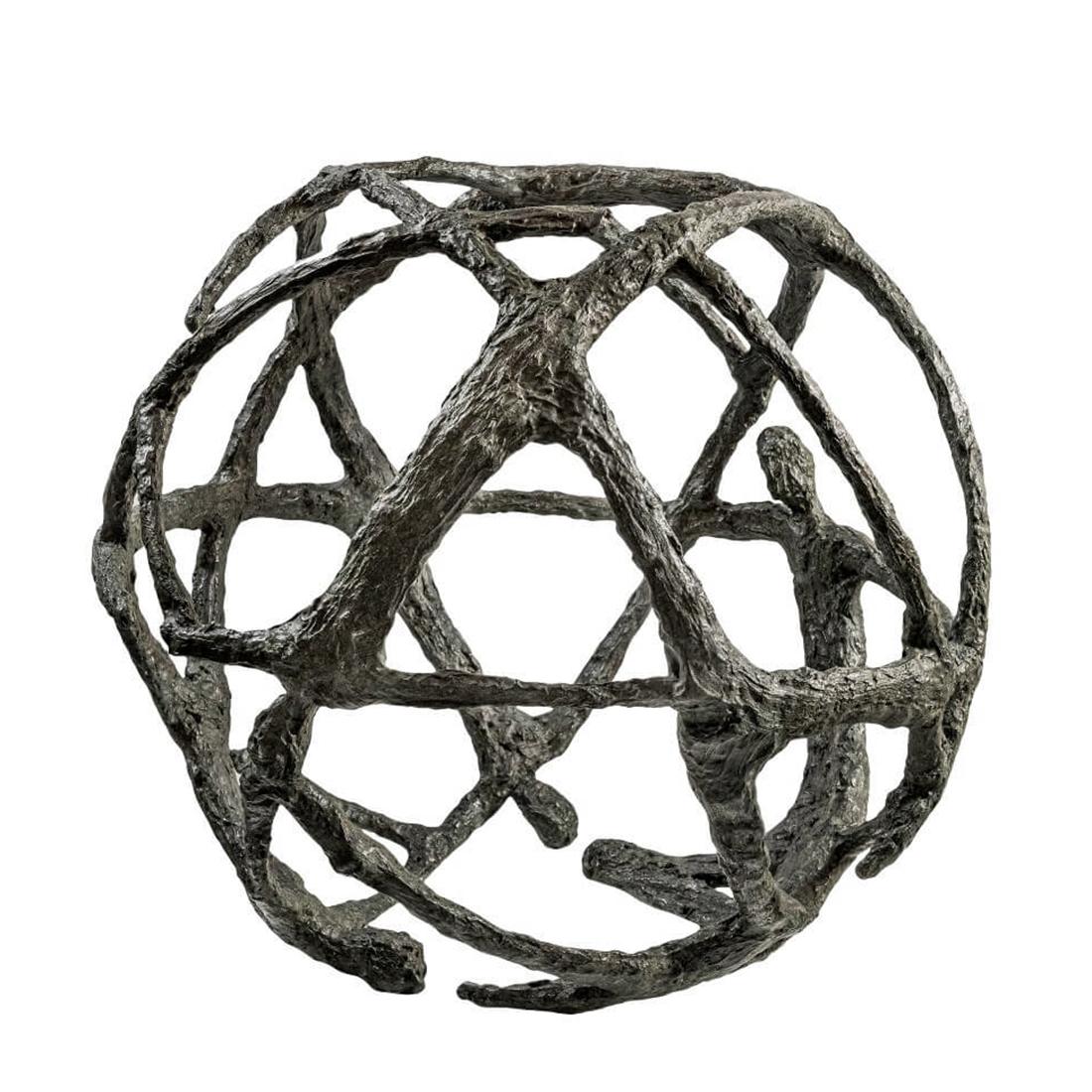 Belga Scultura in bronzo a forma di cerchio in vendita