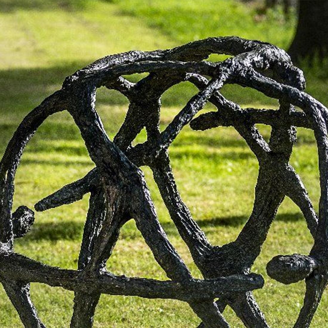 Contemporary Circle Bronze Sculpture For Sale