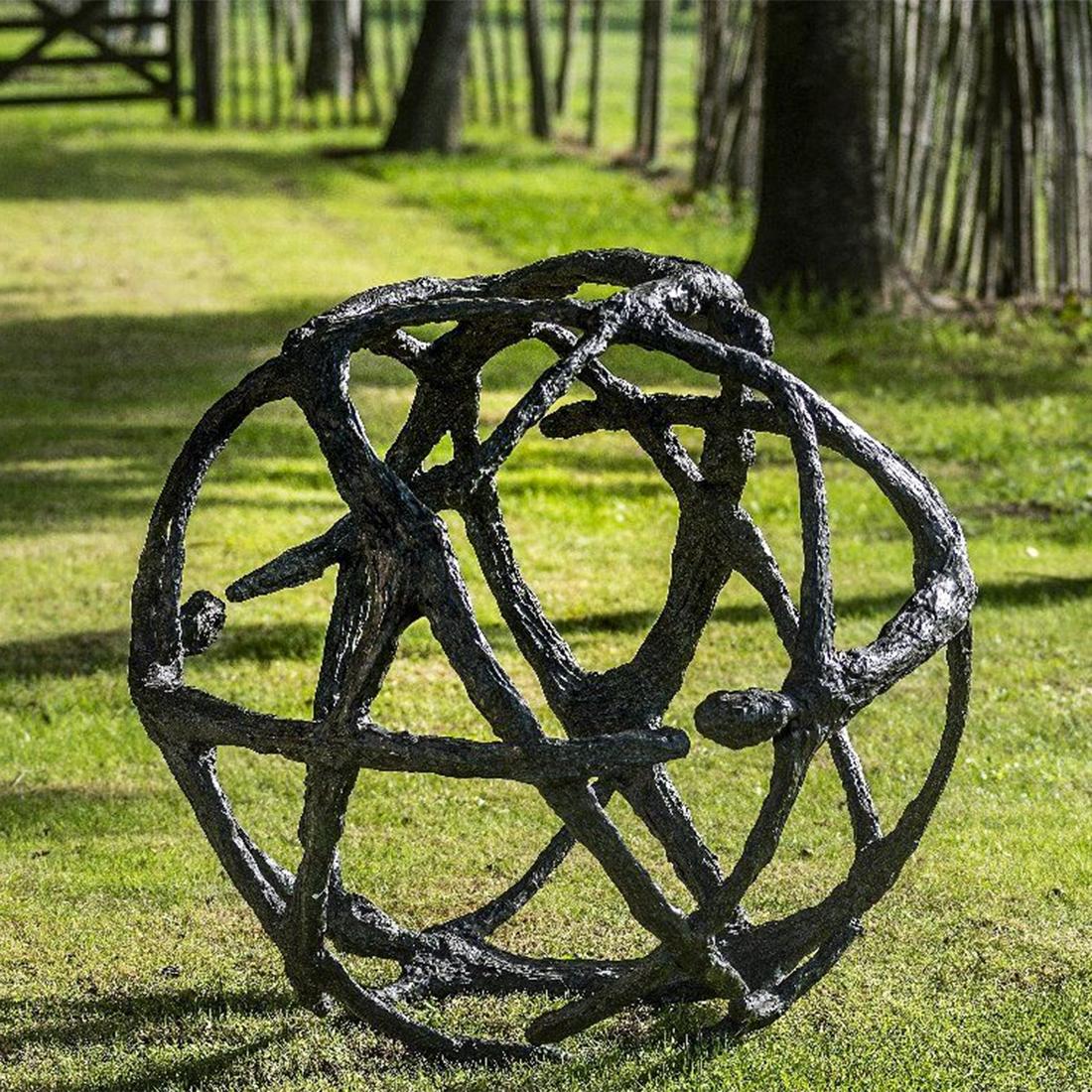 Circle Bronze Sculpture For Sale 2