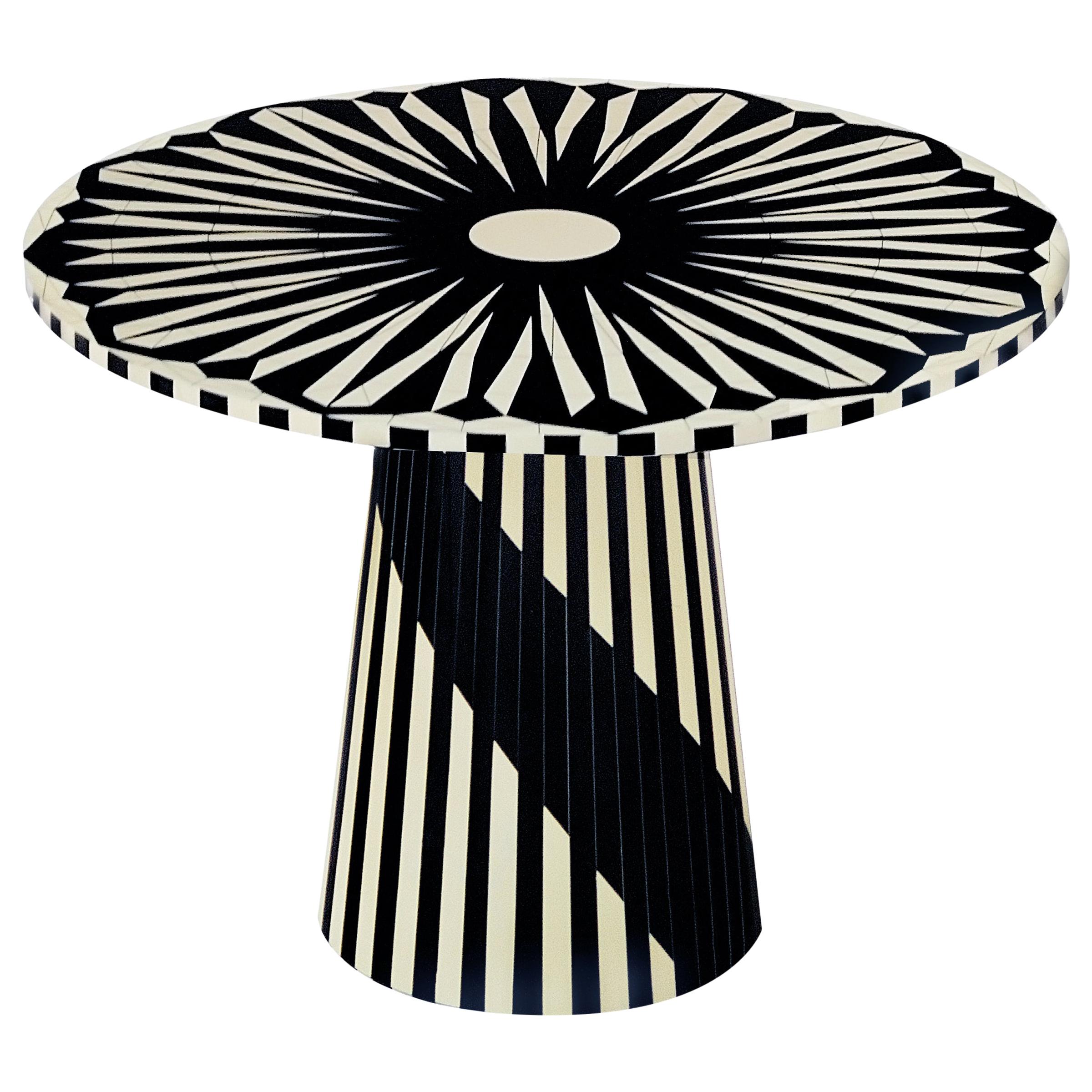 Circus Black and White Side Table by Matteo Cibic