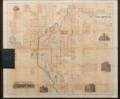 1883 The City of Denver, Colorado, Published by H.L. Thayer, Antique Map