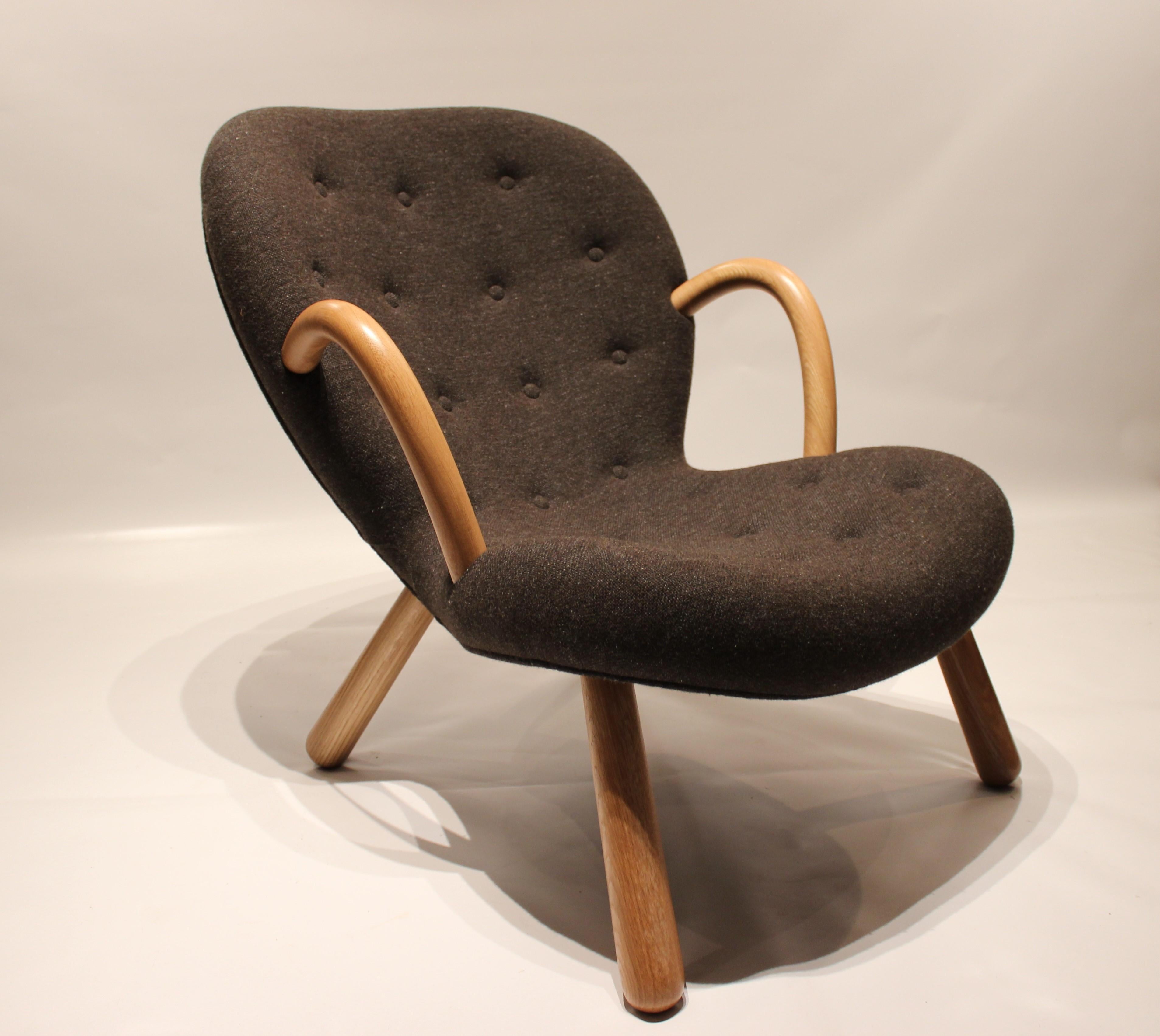 Danish The Clam Chair Originally Designed by Phillip Arctander in 1944