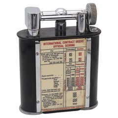 THE CLASSIC 1930 Jumbo Desk Petrol Lighter Bridge Scoring Game Bakelite e Steele