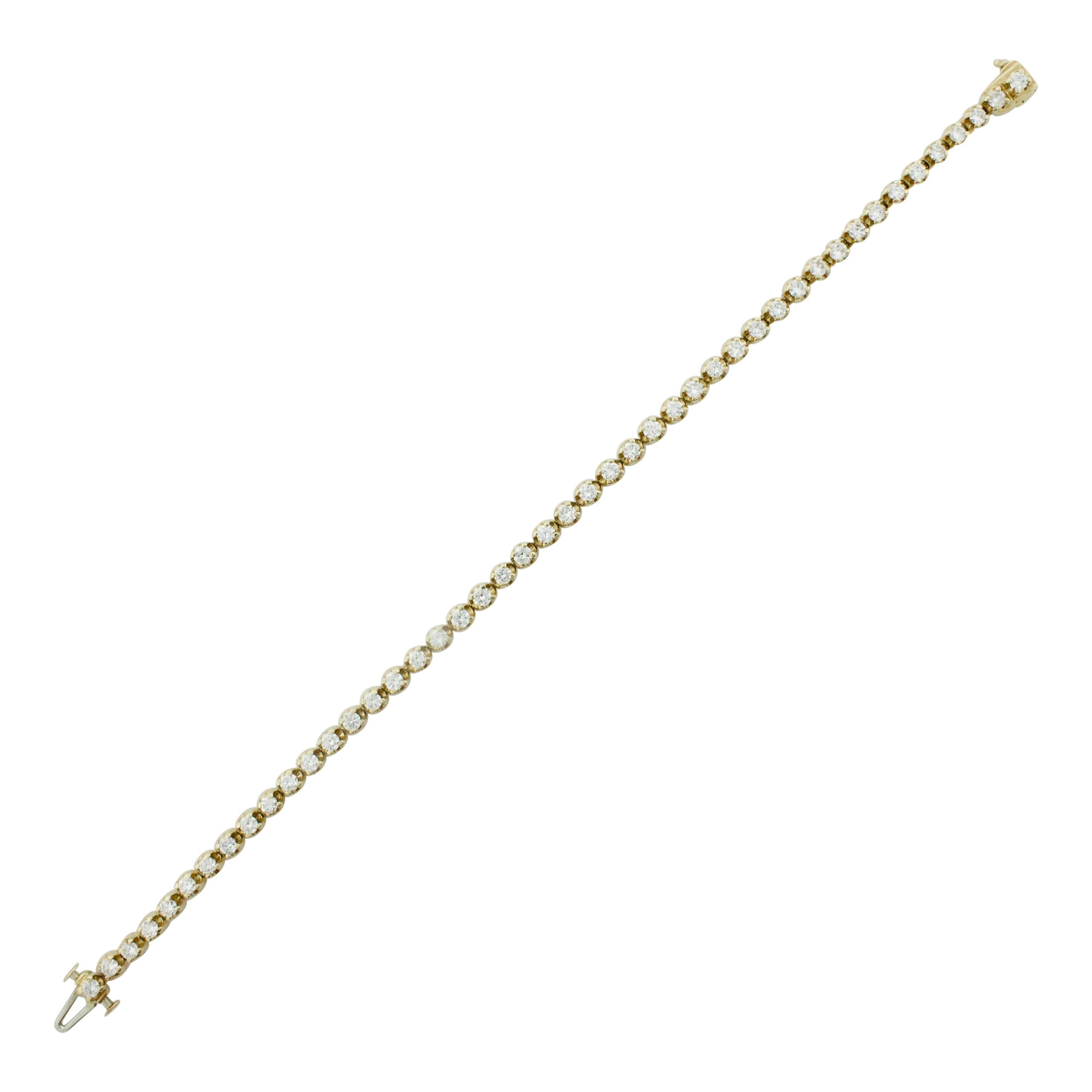The Classic Diamond Tennis Bracelet in Yellow Gold 2.75 Carats