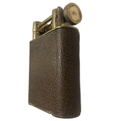 "The Classic Lighter" Brass& Leather Jumbo Tabletop Lighter
