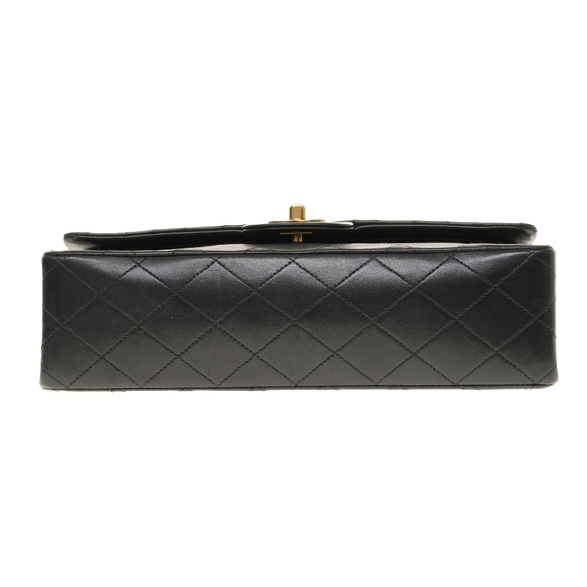The Classy Chanel Timeless Medium Shoulder bag in black quilted lambskin and GHW 4