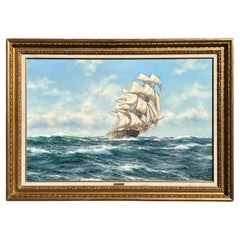 Vintage "The Clipper Ship Flying Fish" an Oil Painting by Henry Scott