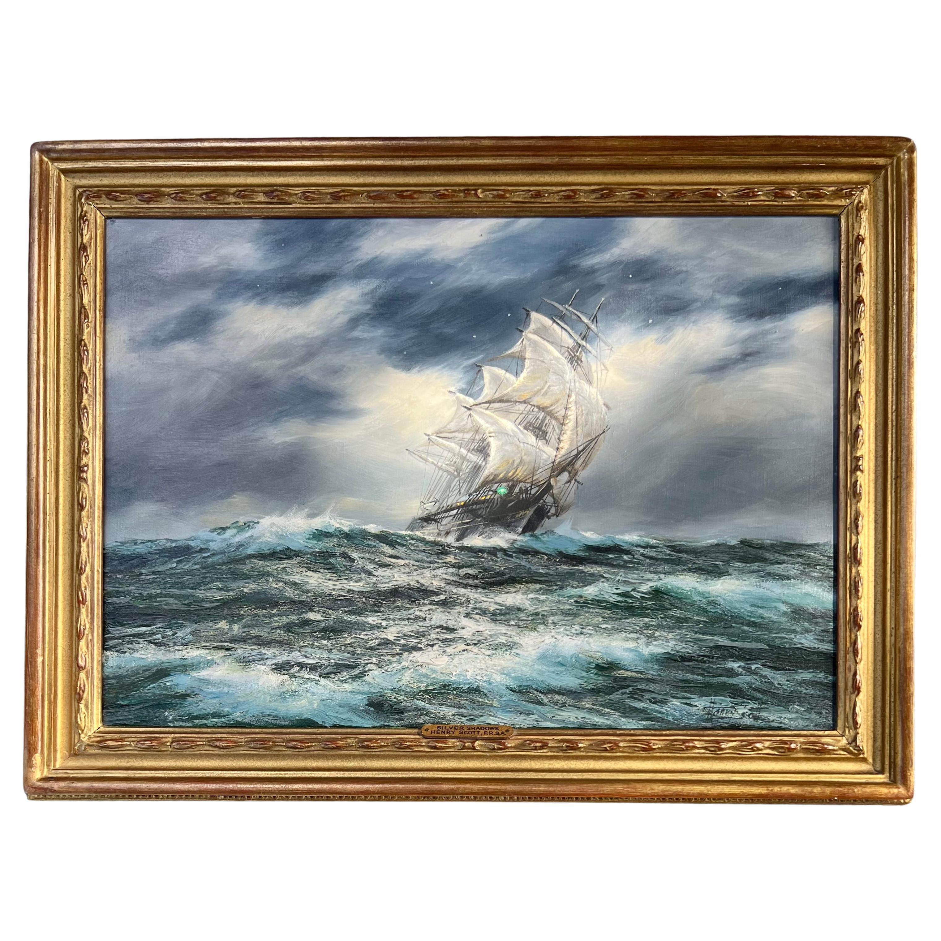 "The Clipper Ship Lightning" by Henry Scott For Sale