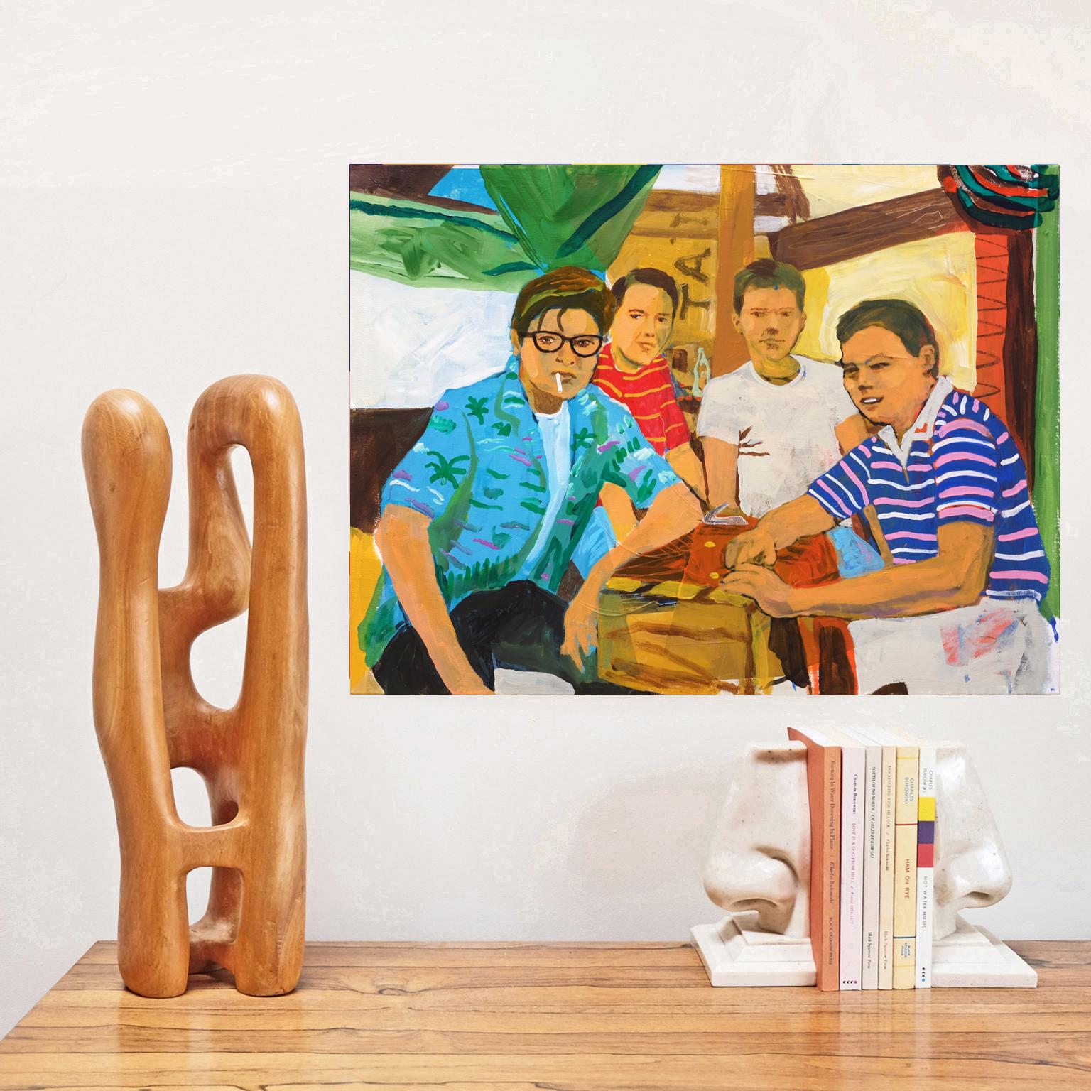 English 'the Clubhouse' Portrait Painting by Alan Fears Pop Art For Sale