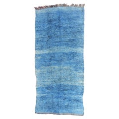 The Cobalt Continuum: A Vintage Beni Mrirt Masterpiece of Endless Serenity