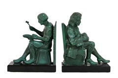 Cobbler and the Nobleman Vintage Art Deco Bookends by Max Le Verrier