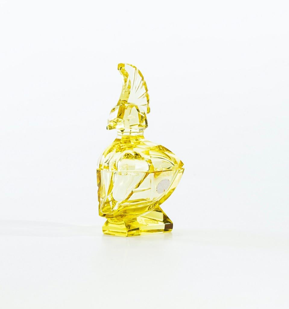 The cock is an elegant glass decorative object realized during the 1970s. 

A very elegant ornamental object in the shape of a cock. 

A perfect gift for yesteryear and today and to add elegance to your home or office. 

Good conditions except