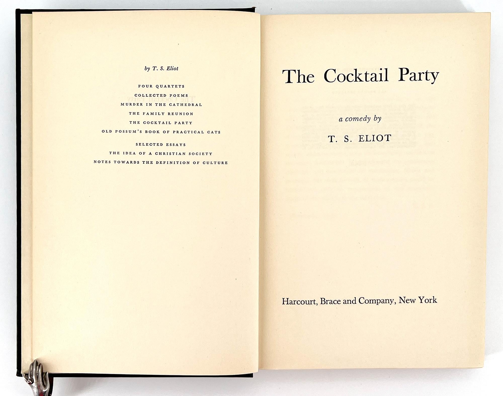 Américain The Cocktail Party de T. S. Eliot en vente