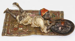 Le fabricant de café viennois de Vienne, bronze oriental peint à froid Franz Bergmann