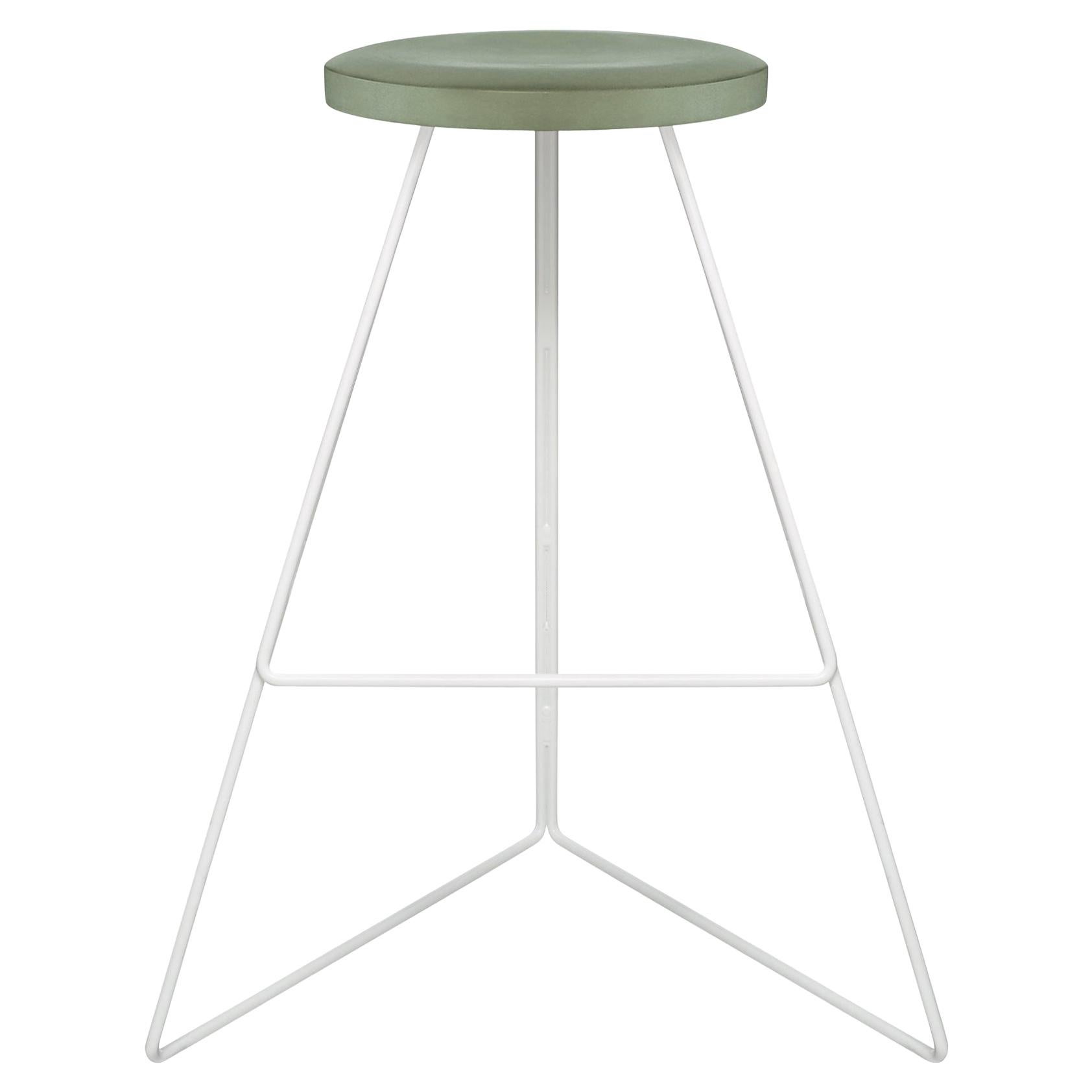 Coleman Stool, Aspen Cast Concrete and White, 54 Available Variations For Sale