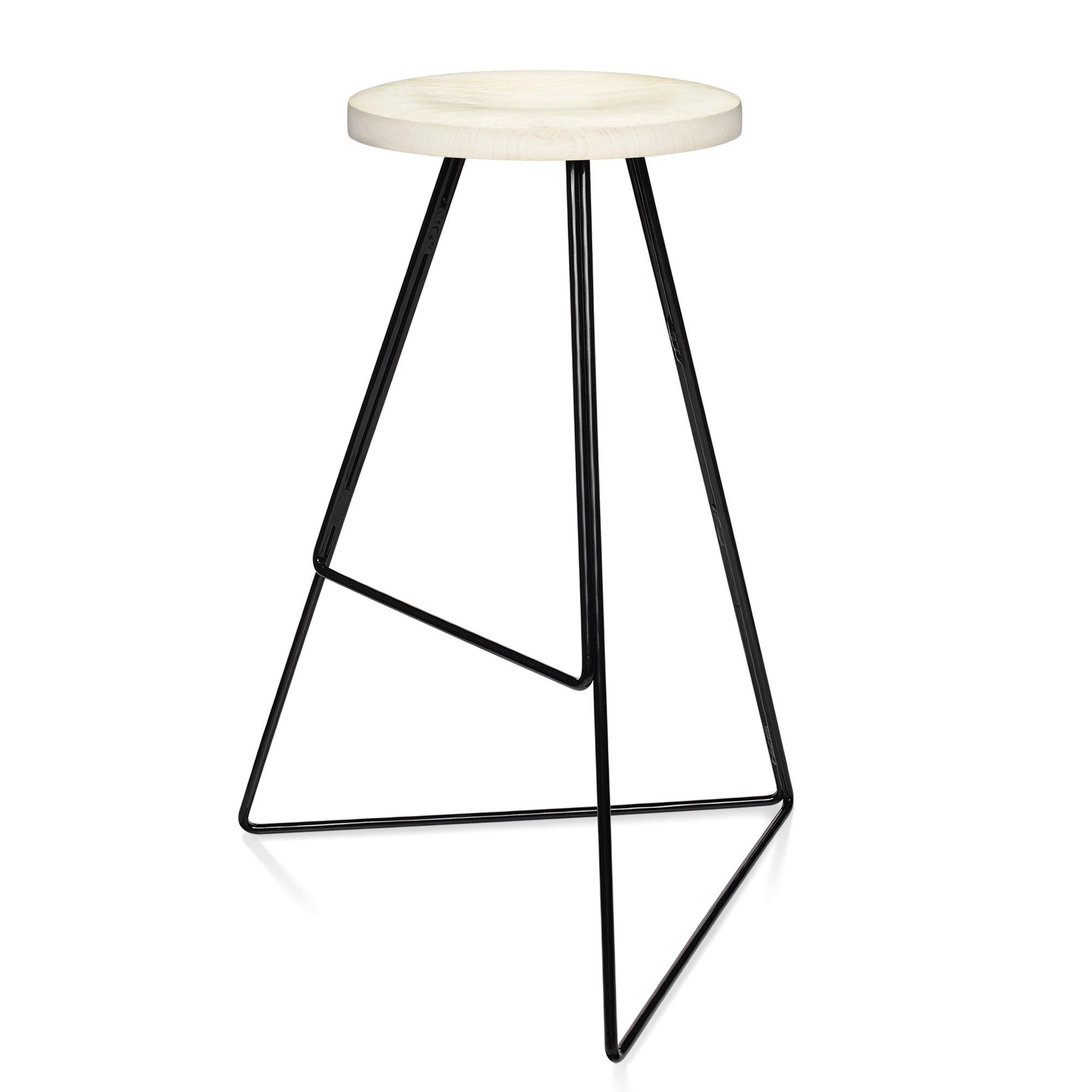 Contemporary The Coleman Stool - Black and Maple, Counter Height. 54 Variations Available. For Sale
