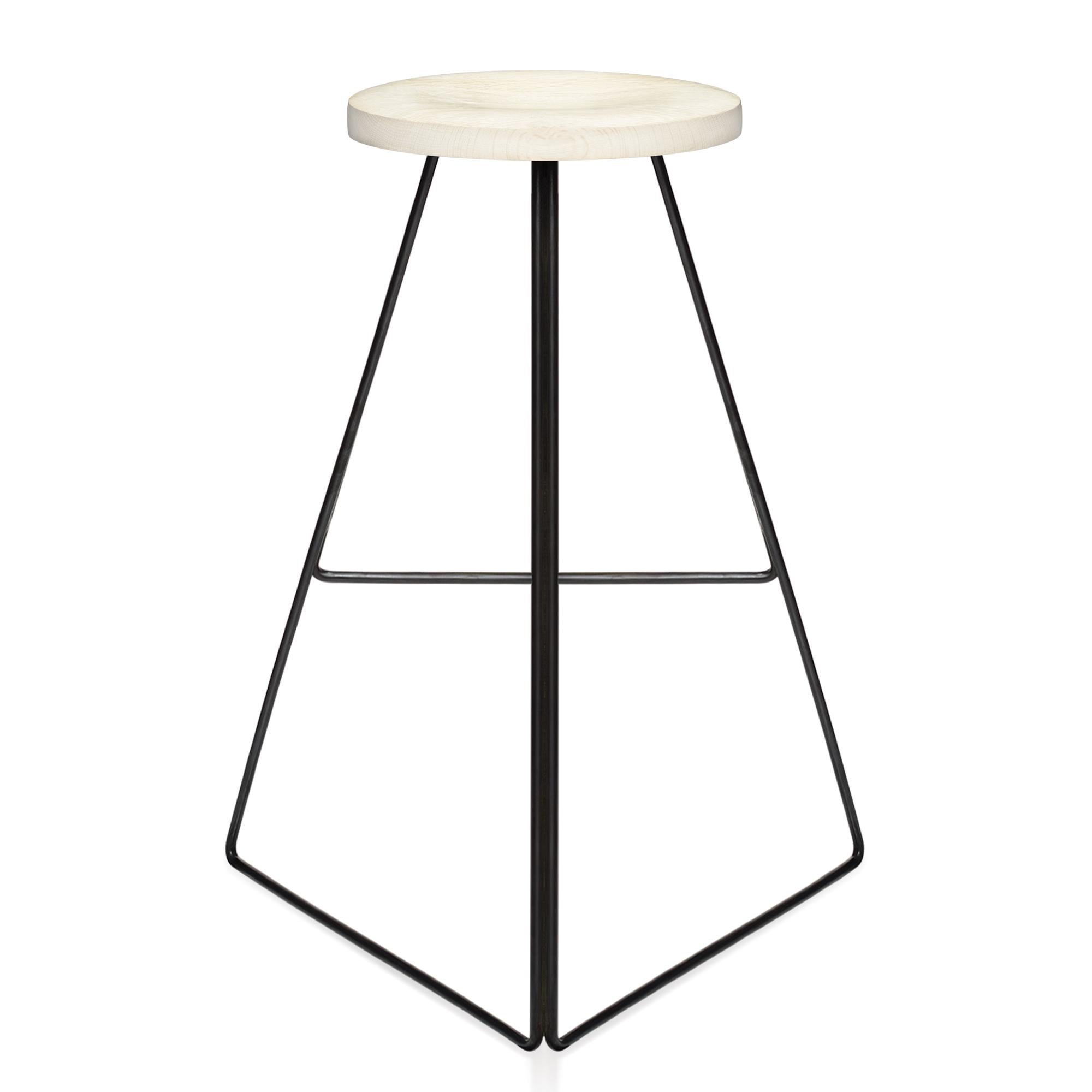 Concrete The Coleman Stool - Black and Maple, Counter Height. 54 Variations Available. For Sale