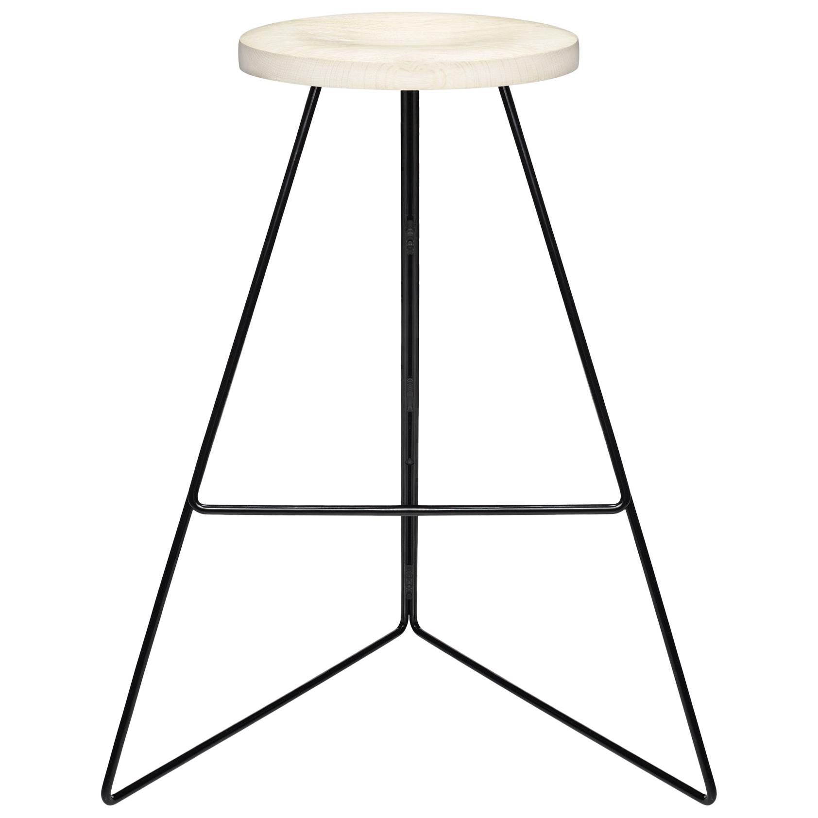 The Coleman Stool - Black and Maple, Counter Height. 54 Variations Available. For Sale