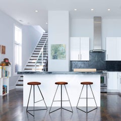The Coleman Stool, Black Walnut and Black, Counter Height, Made in USA