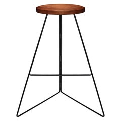 The Coleman Stool, Black Walnut and Black, Counter Height, Made in USA