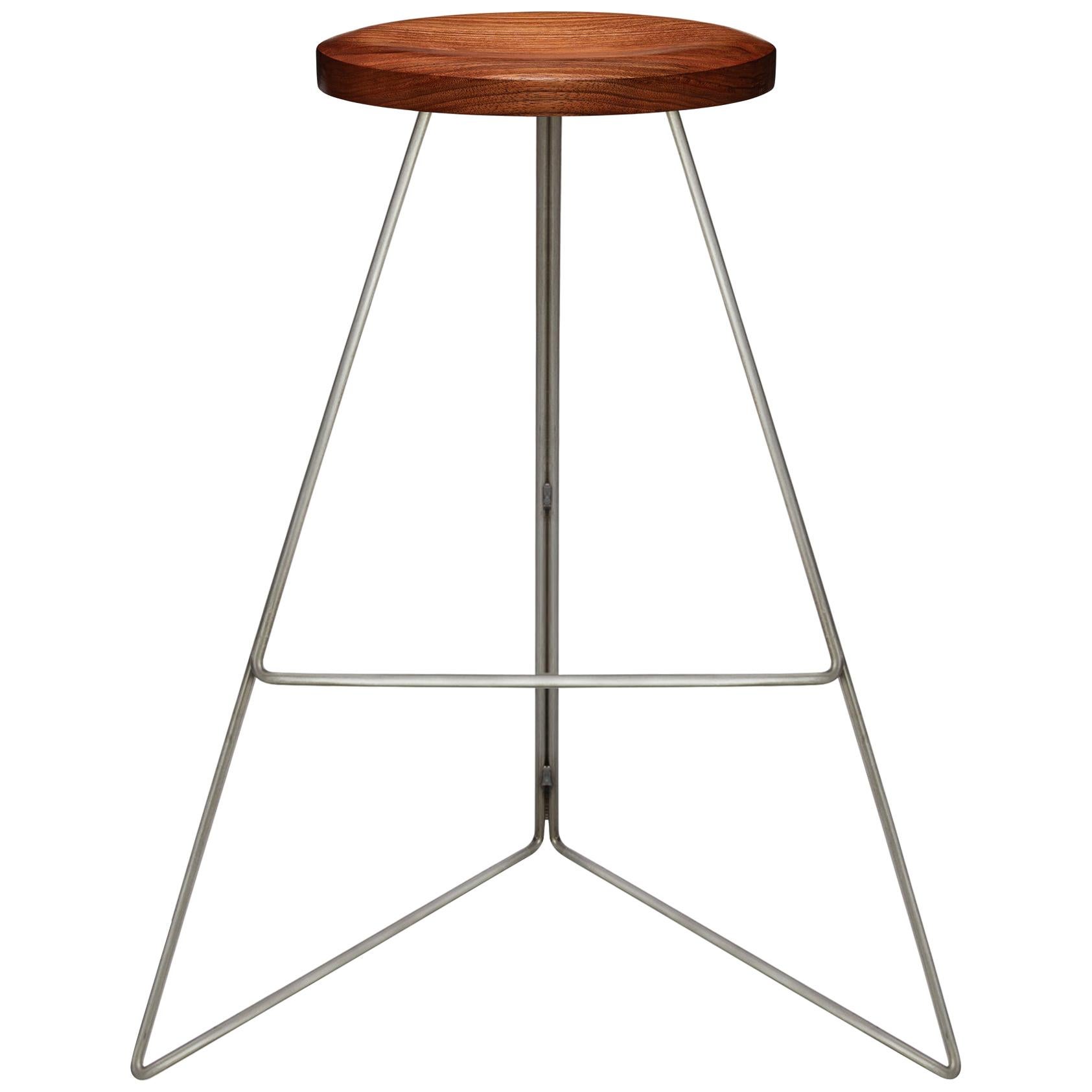 Coleman Stool, Natural Steel and Walnut, 54 Variations For Sale