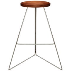 Coleman Stool, Natural Steel and Walnut, 54 Variations