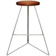 Coleman Stool, Natural Steel and Walnut, 54 Variations