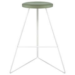 The Coleman Stool in White and Aspen