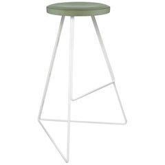 Coleman Stool, White and Aspen, Counter Height