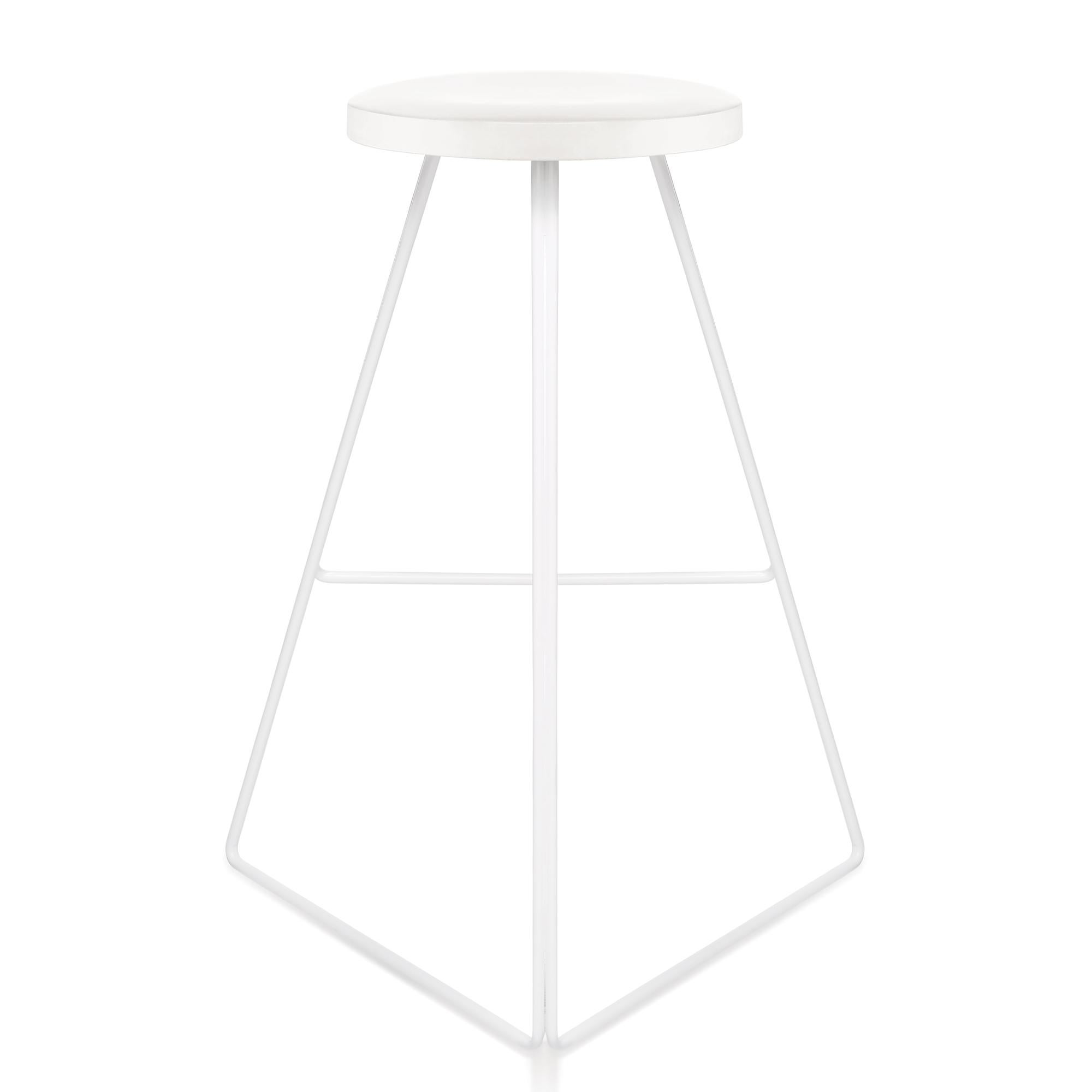 white marble stool