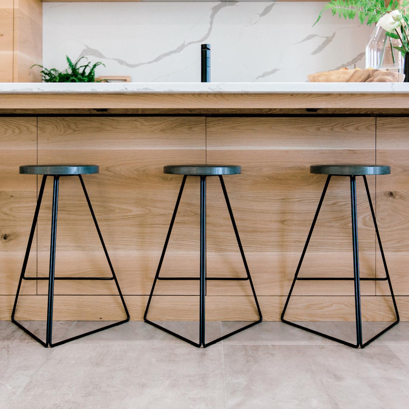 Powder-Coated The Coleman Stool, White and White Marble, 54 Variations For Sale