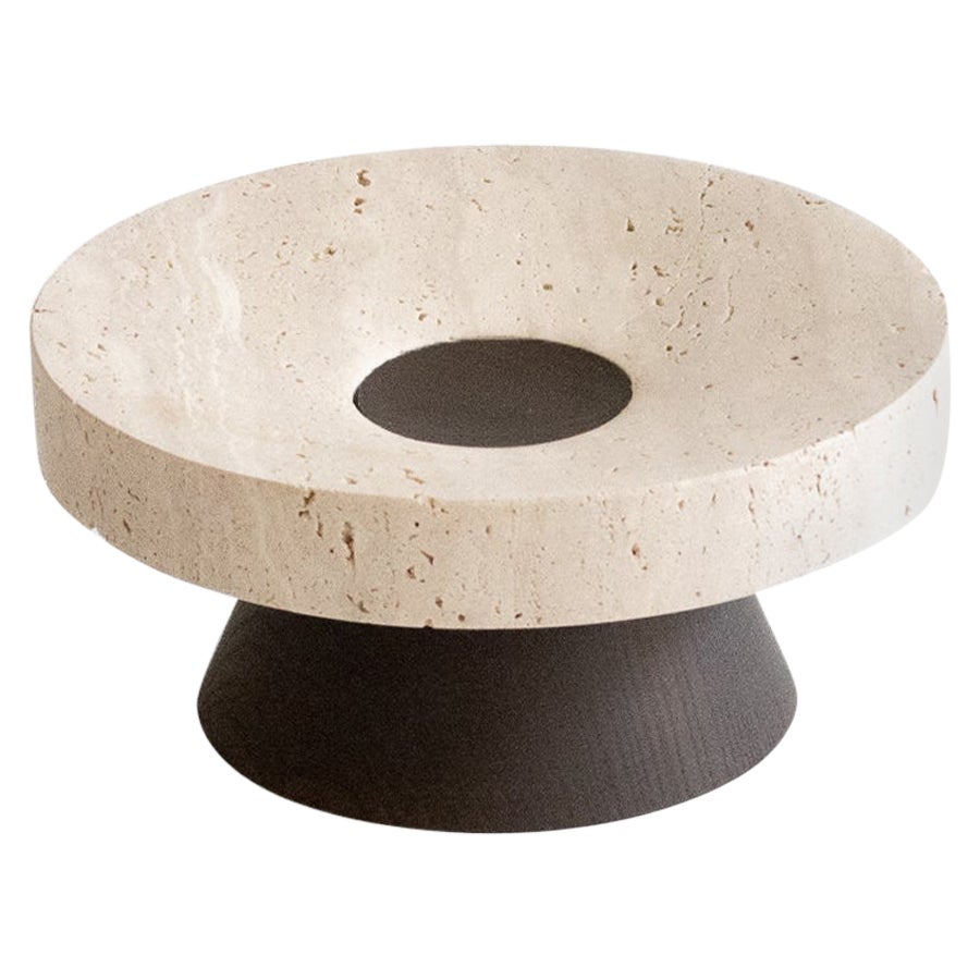 The Coliseu Collection Medium in Travertine
smoked Ash Handcrafted in Portugal For Sale