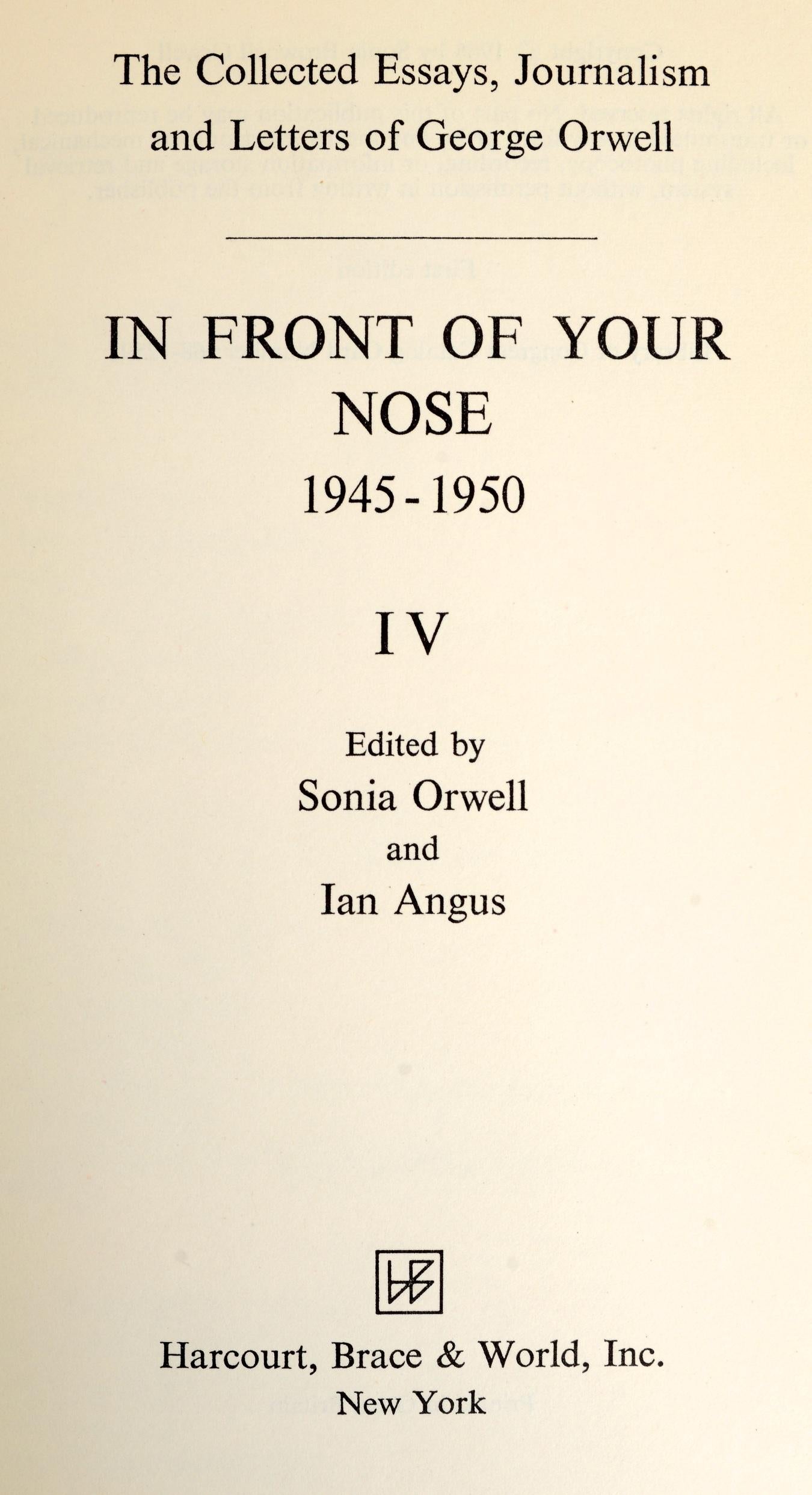 collected essays journalism and letters of george orwell