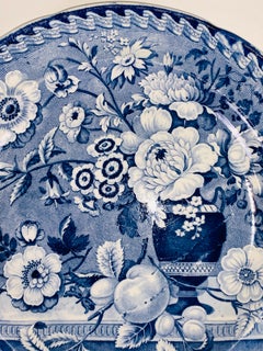 The Collection of Mario Buatta a Blue and White Staffordshire Plate