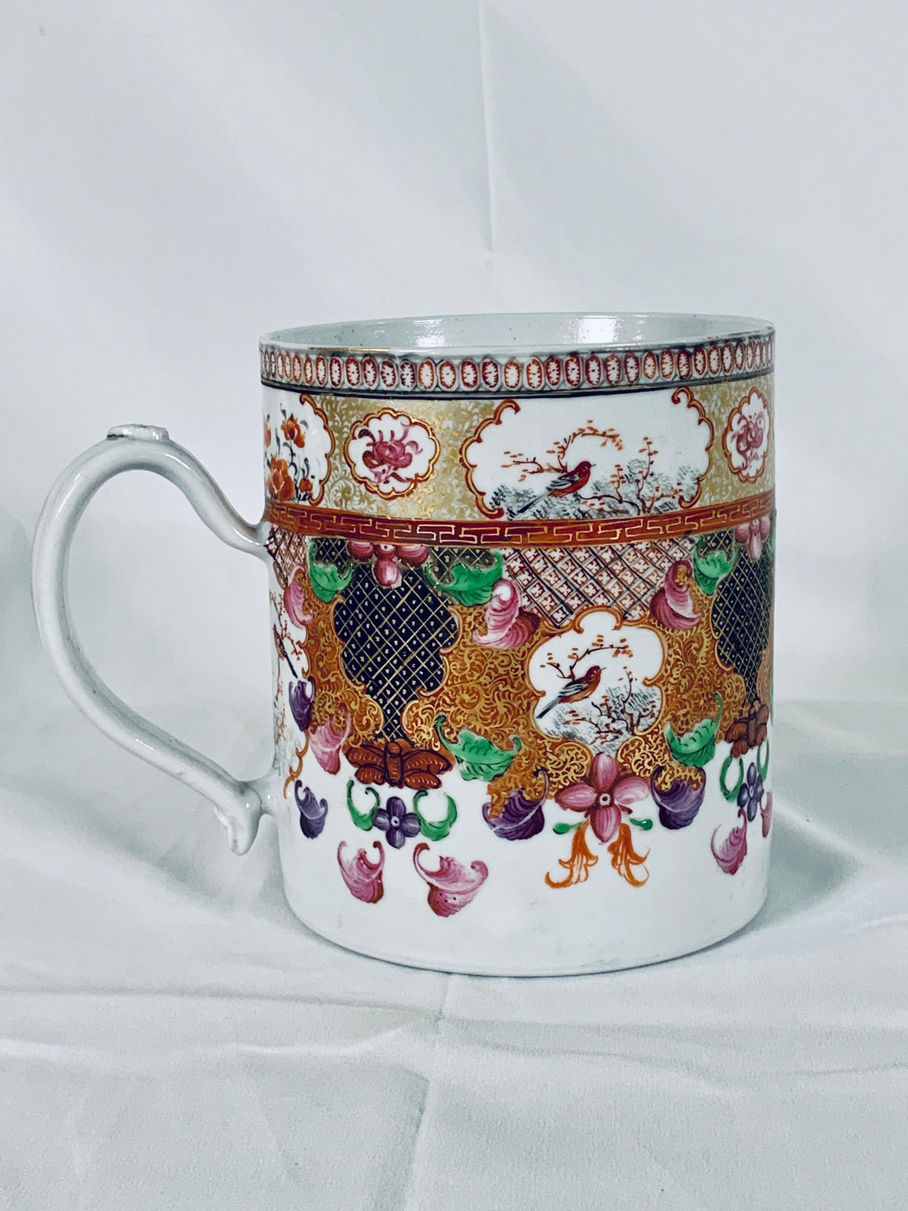 Hand-Painted The Collection of Mario Buatta a Large Antique Chinese Porcelain Tankard