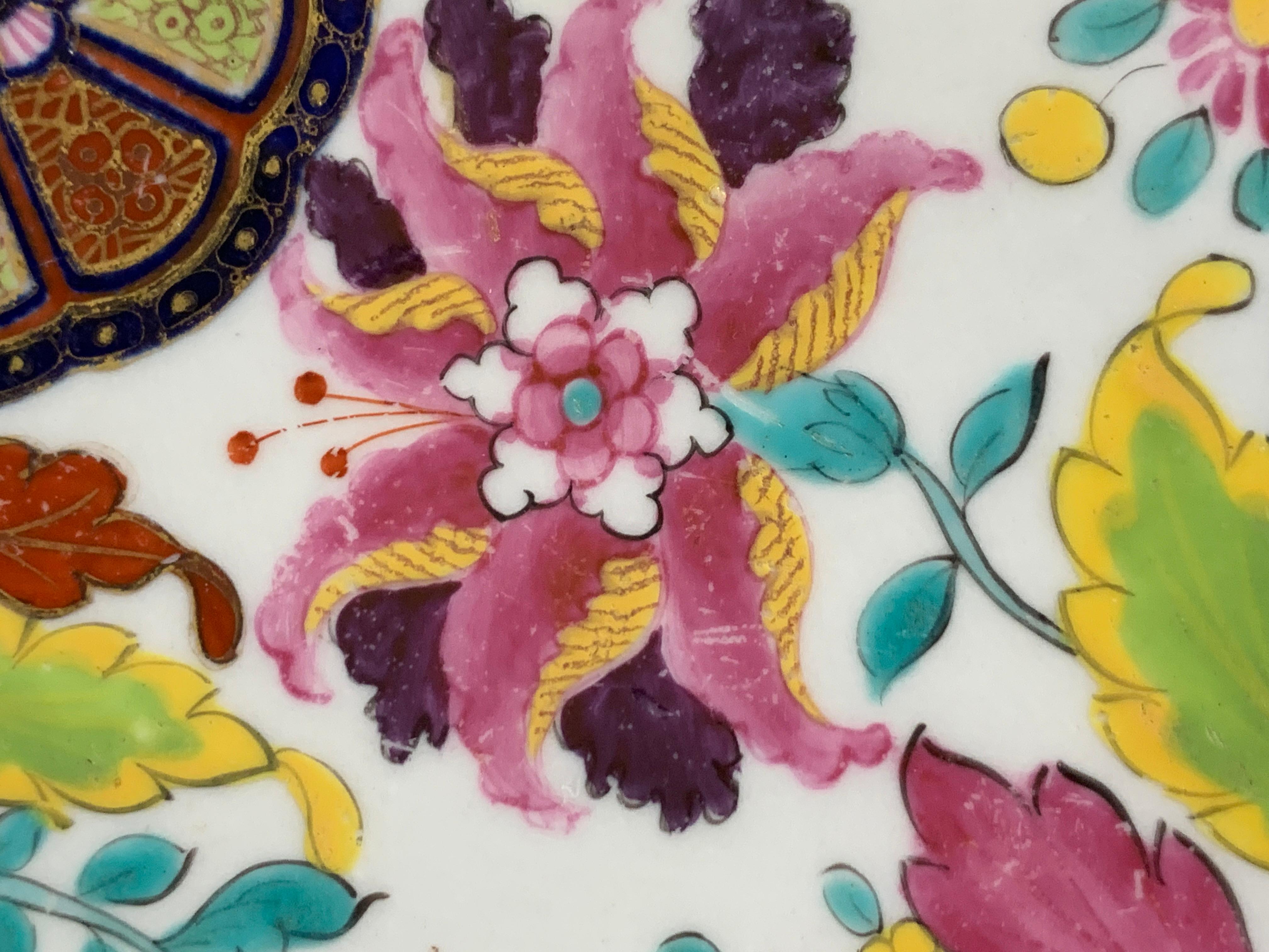 Hand-Painted The Collection of Mario Buatta Pair Chinese Porcelain Tobacco Leaf Dishes c-1770
