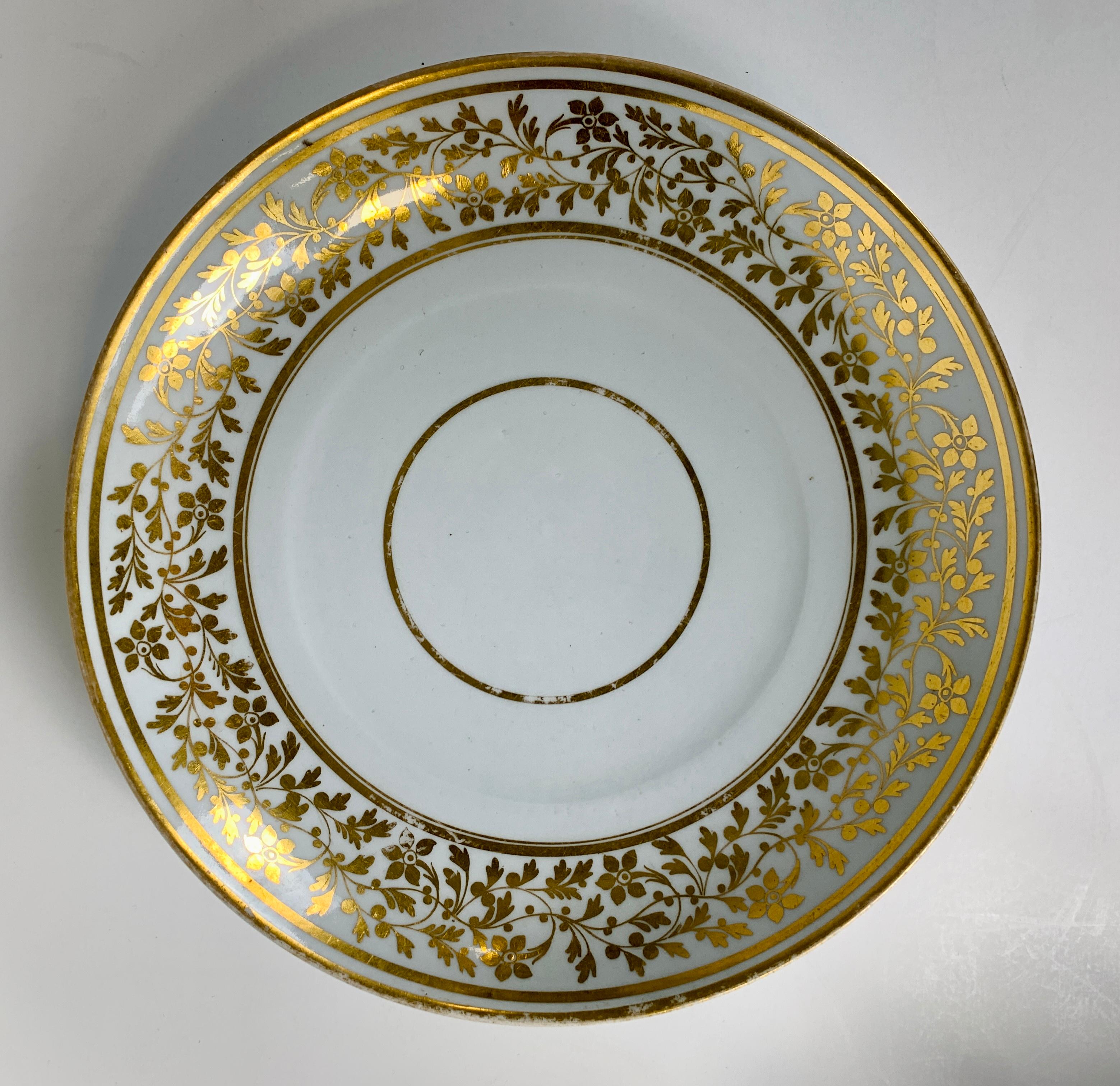 The Private Collection of Mario Buatta
 A pair of white and gold porcelain dishes made in England in the Regency period, circa 1820.
Mario loved to find exceptional porcelains. And he loved flowers. These dishes have both.
The exquisite gold work