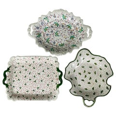 The Collection of Mario Buatta Three Dishes with Floral Patterns, England c-1830