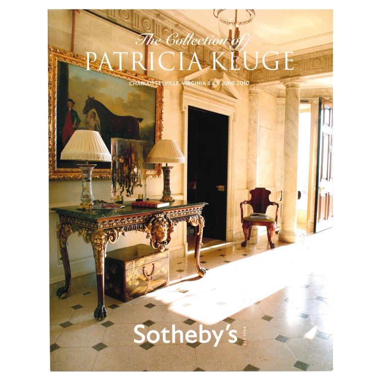 The Collection Of Patricia Kluge Charlottesville, Sotheby's Catalogue, 2010 For Sale