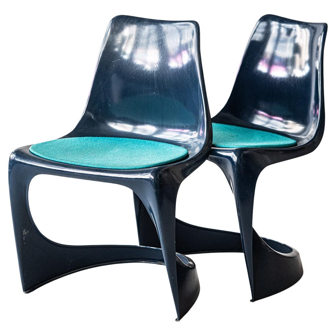 Cado, cinq chaises empilables Color Beat, Danemark, par Sten Østergaard, 1970 en vente