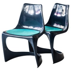 Retro Color Beat, Cado, Five Stacking Chairs, 1970s Denmark, by Sten Østergaard