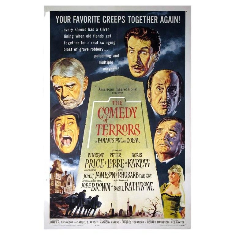 The Comedy of Terrors, Unframed Poster, 1964 R For Sale at 1stDibs