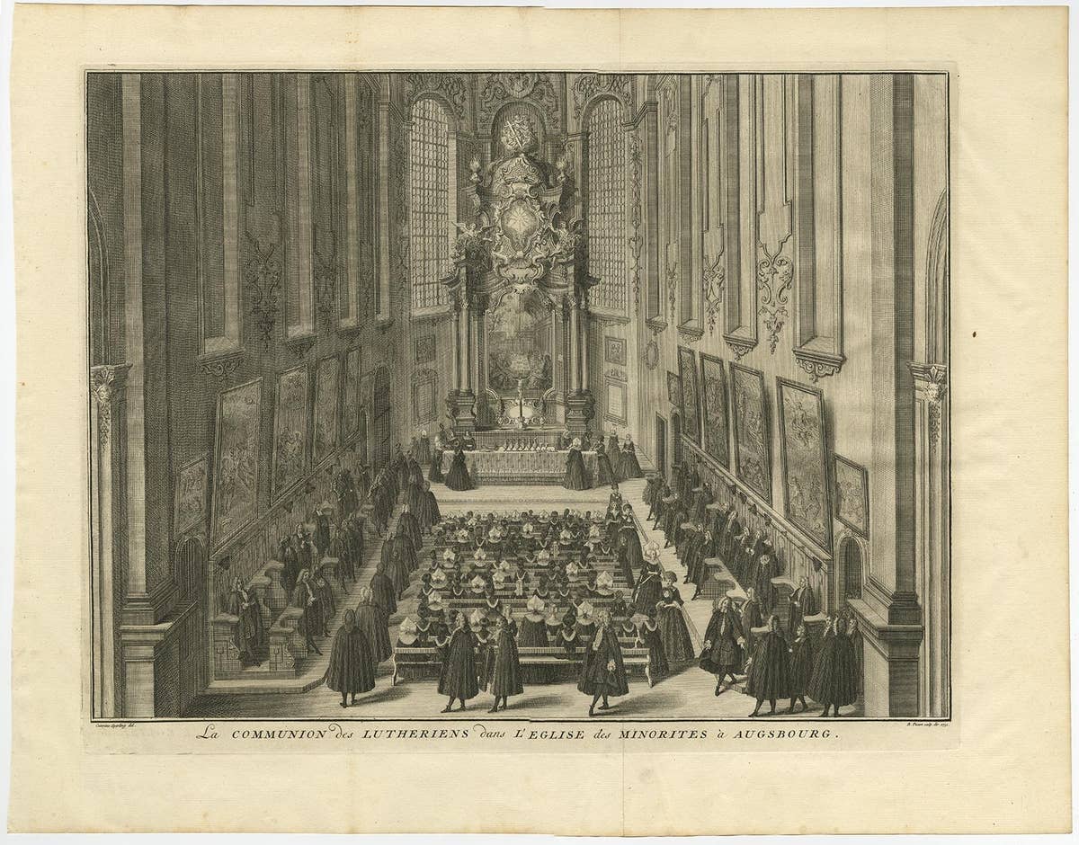 The Communion of the Lutherans in the Minorite Church in Augsburg, Germany, 1730