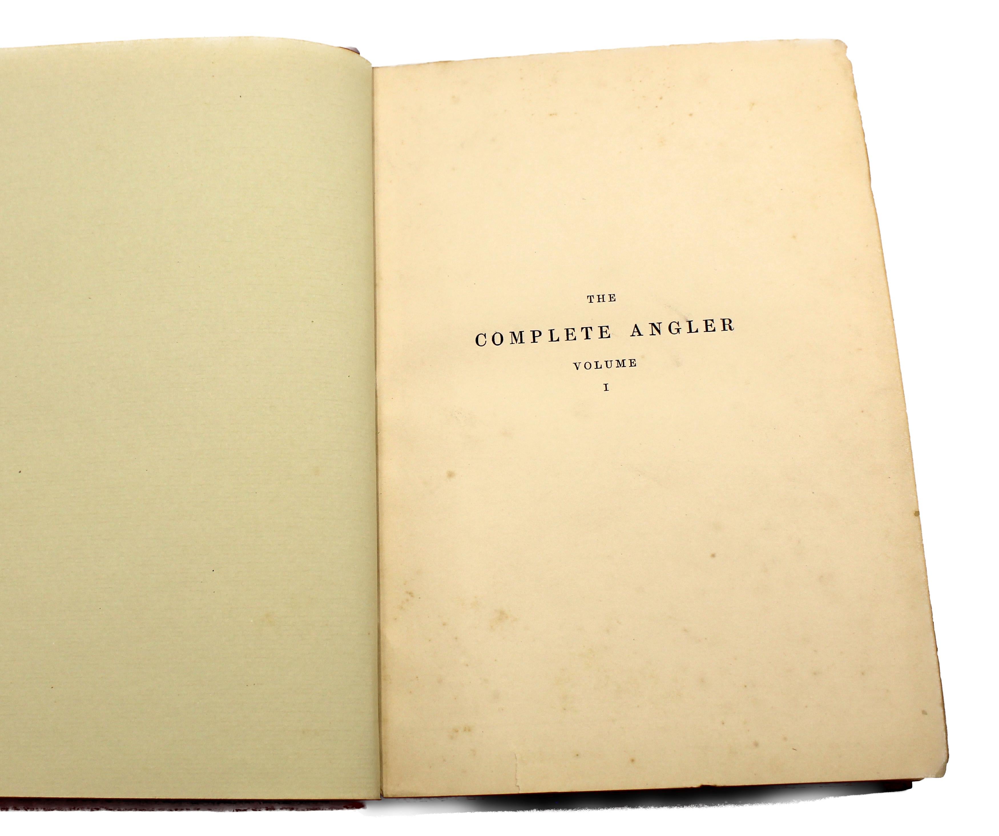 Gilt The Complete Angler by Izaak Walton and Charles Cotton, Edited by Harris Nicolas For Sale