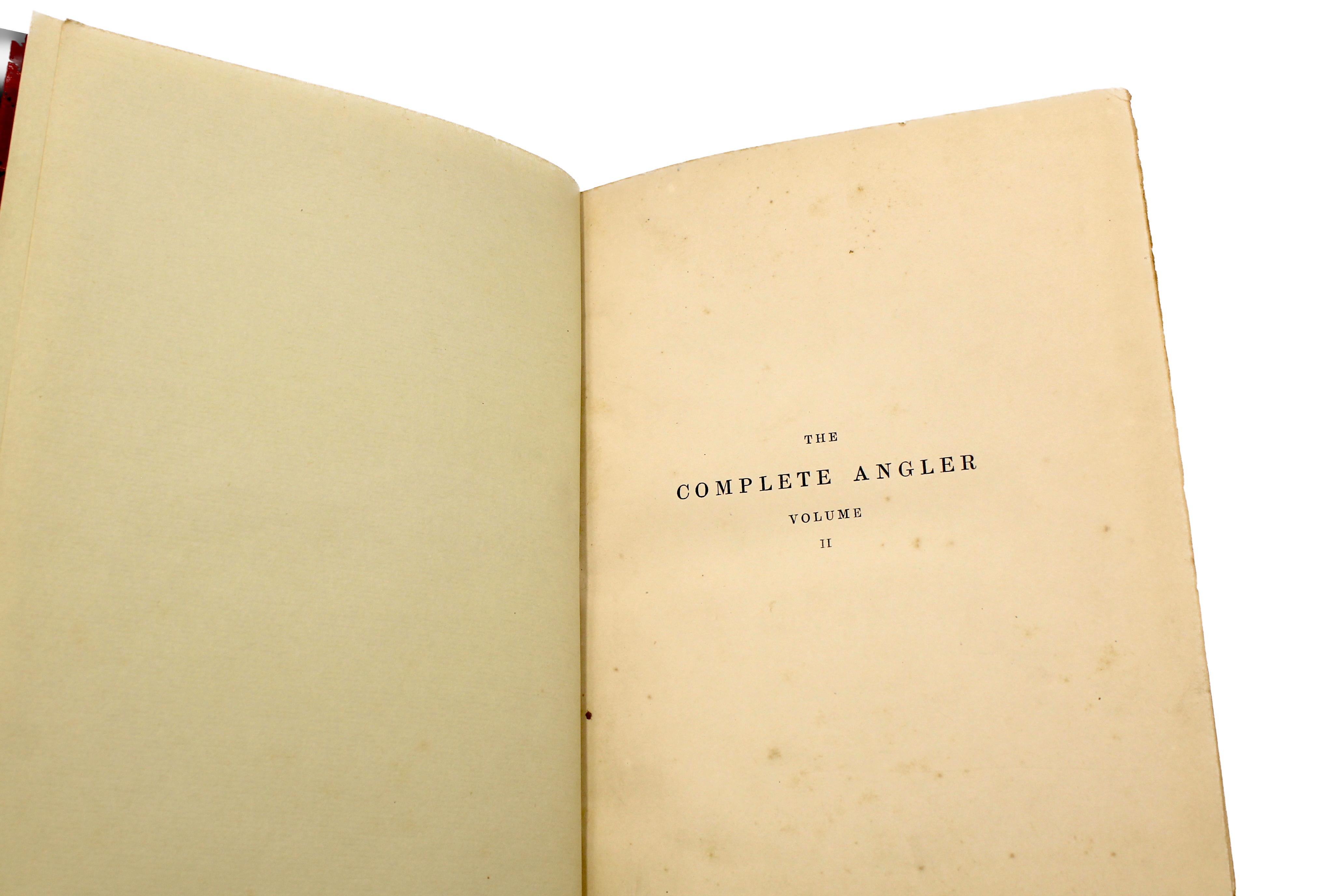 Mid-19th Century The Complete Angler by Izaak Walton and Charles Cotton, Edited by Harris Nicolas For Sale